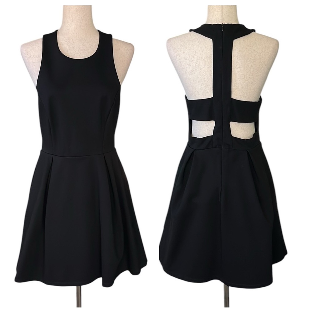 Lulu’s Cut Out & About fit and flare open back dress